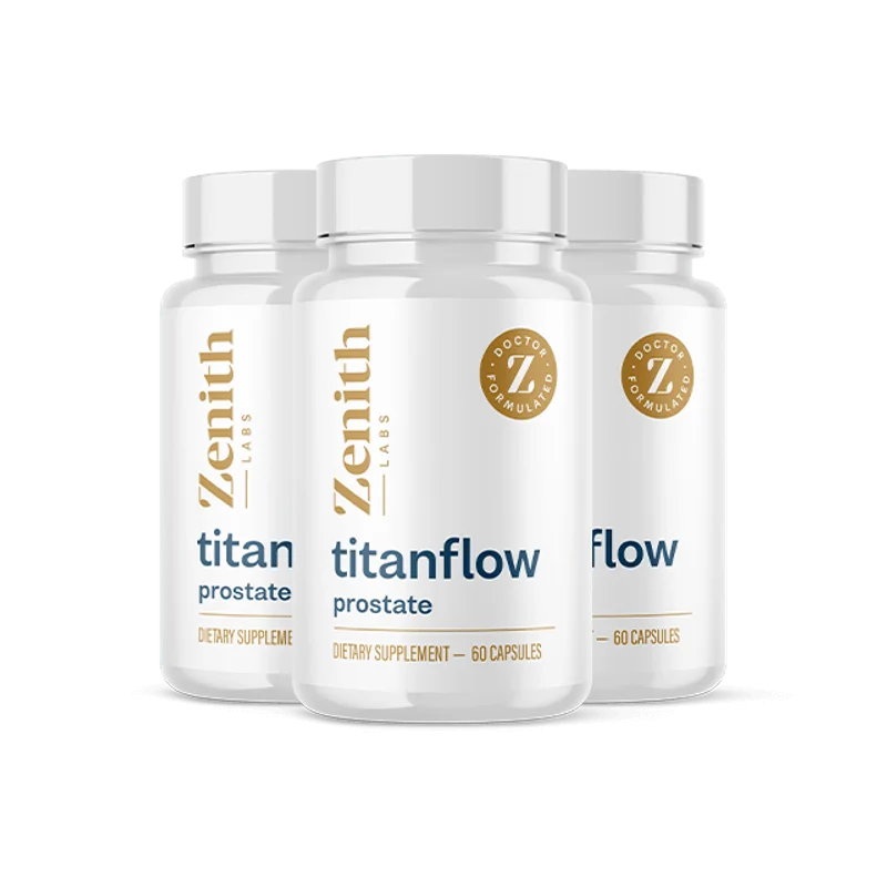 TitanFlow Men's Wellness Support — 3 Bottle / 90 Day Pack