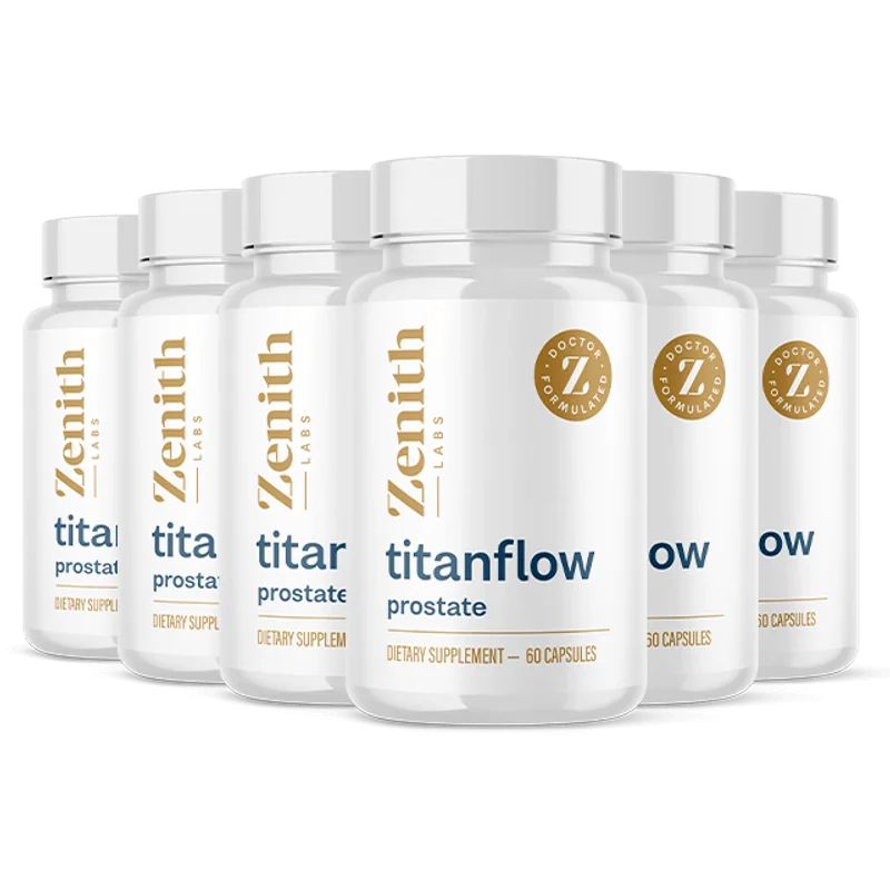 TitanFlow Men's Wellness Support — 6 Bottle / 180 Day Pack