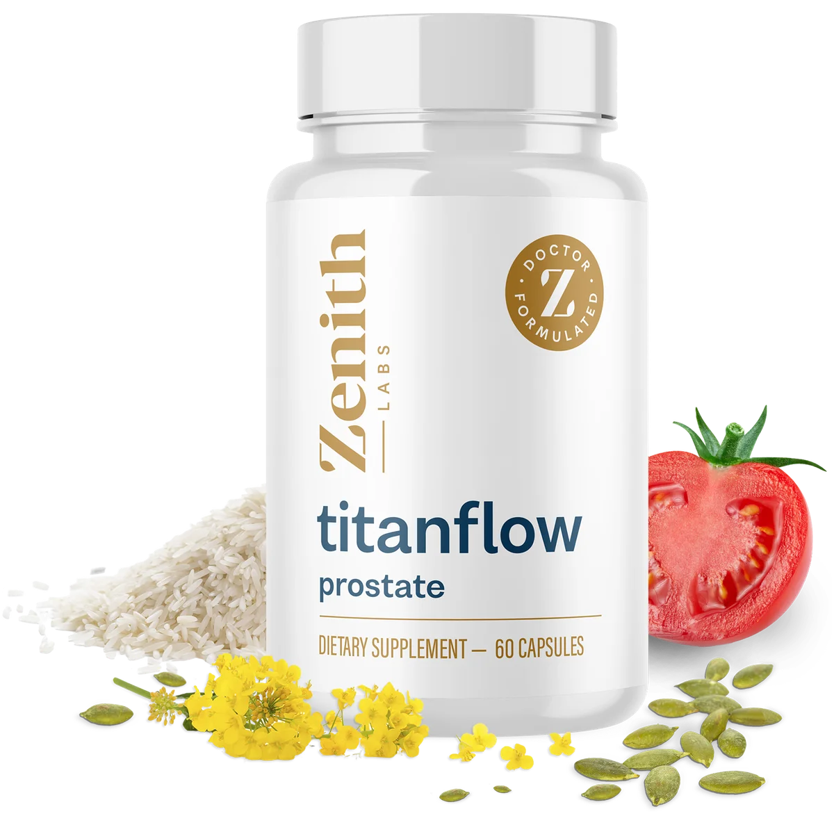 TitanFlow Men's Wellness Support — Front Label